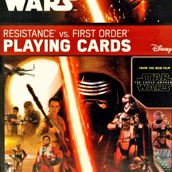 EUC Cartamundi Star Wars: The Force Awakens Playing Cards w Embossed Tin - Picture 2 of 8